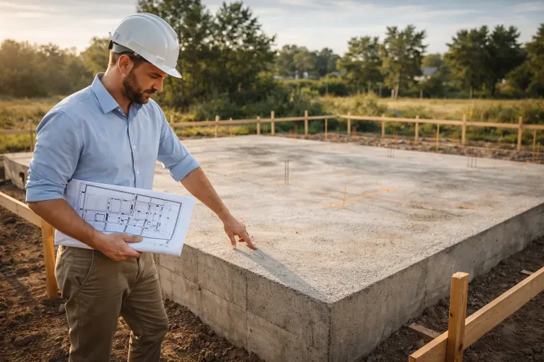 Проектирование дома на монолитном бетонном фундаменте